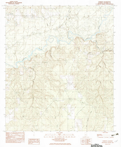 United States Geological Survey Roberts, AL (1982, 24000-Scale) digital map