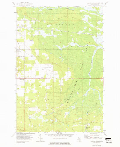 United States Geological Survey Roberts Corner, MI (1973, 24000-Scale) digital map