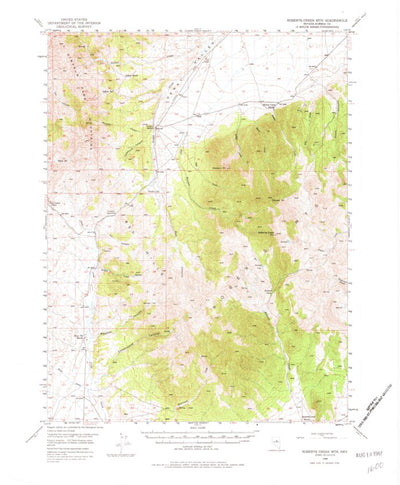 United States Geological Survey Roberts Creek Mountain, NV (1949, 62500-Scale) digital map