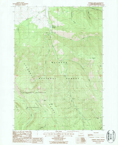 United States Geological Survey Roberts Creek, OR (1988, 24000-Scale) digital map