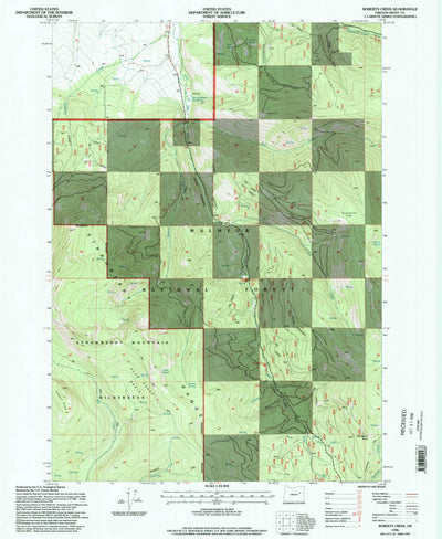 United States Geological Survey Roberts Creek, OR (1996, 24000-Scale) digital map