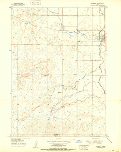 United States Geological Survey Roberts, ID (1950, 24000-Scale) digital map