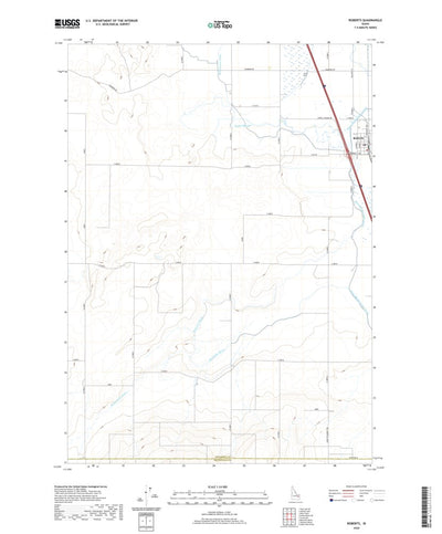 United States Geological Survey Roberts, ID (2020, 24000-Scale) digital map