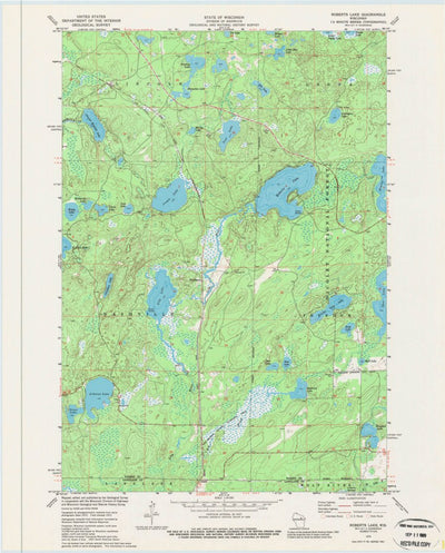 United States Geological Survey Roberts Lake, WI (1973, 24000-Scale) digital map