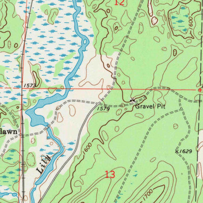 United States Geological Survey Roberts Lake, WI (1973, 24000-Scale) digital map