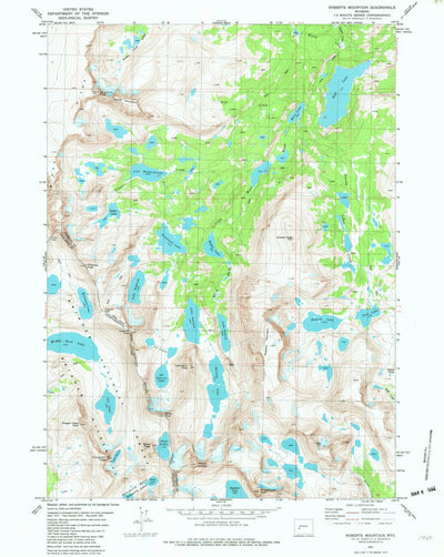 United States Geological Survey Roberts Mountain, WY (1981, 24000-Scale) digital map