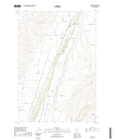 United States Geological Survey Roberts, MT (2020, 24000-Scale) digital map