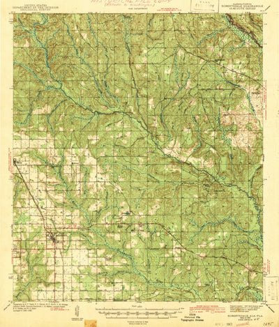 United States Geological Survey Robertsdale, AL-FL (1943, 62500-Scale) digital map