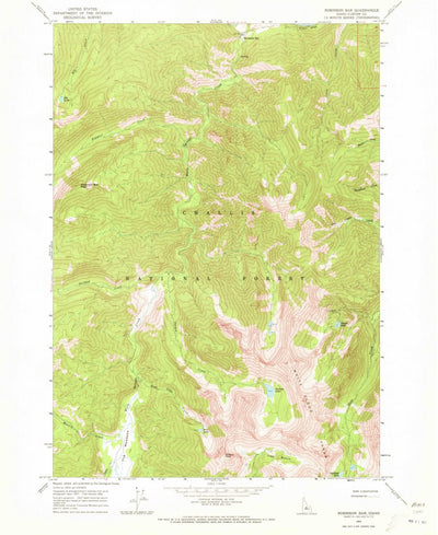 United States Geological Survey Robinson Bar, ID (1964, 24000-Scale) digital map