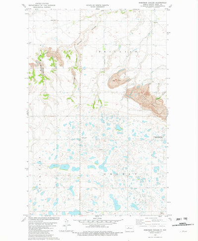 United States Geological Survey Robinson Coulee, ND (1981, 24000-Scale) digital map