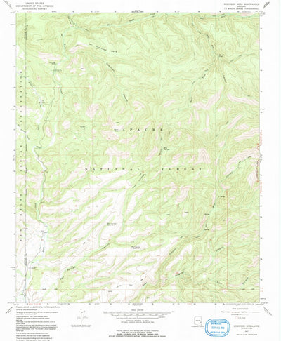 United States Geological Survey Robinson Mesa, AZ (1967, 24000-Scale) digital map