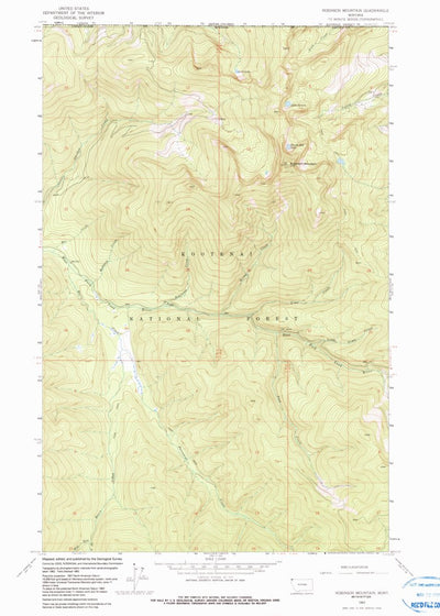 United States Geological Survey Robinson Mountain, MT (1963, 24000-Scale) digital map