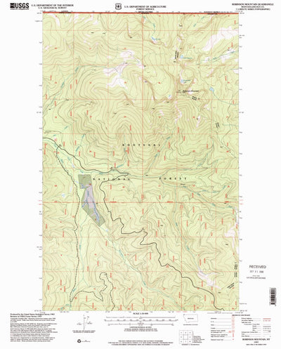 United States Geological Survey Robinson Mountain, MT (1997, 24000-Scale) digital map
