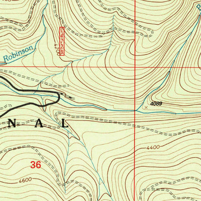 United States Geological Survey Robinson Mountain, MT (1997, 24000-Scale) digital map