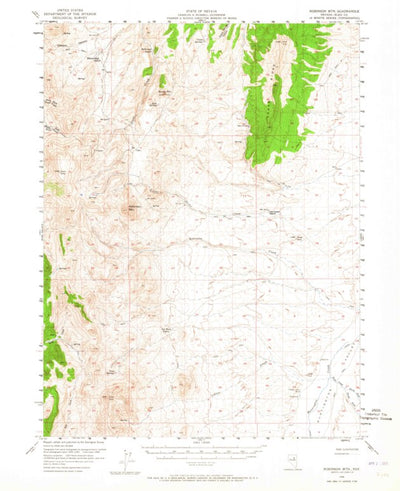 United States Geological Survey Robinson Mountain, NV (1956, 62500-Scale) digital map