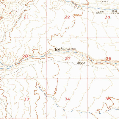 United States Geological Survey Robinson Mountain, NV (1956, 62500-Scale) digital map