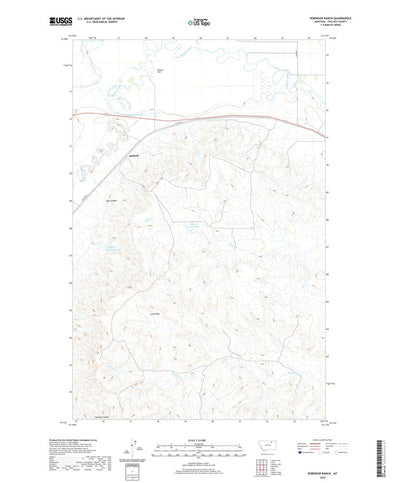 United States Geological Survey Robinson Ranch, MT (2020, 24000-Scale) digital map