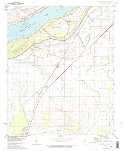 United States Geological Survey Robinsonville, MS-AR (1981, 24000-Scale) digital map
