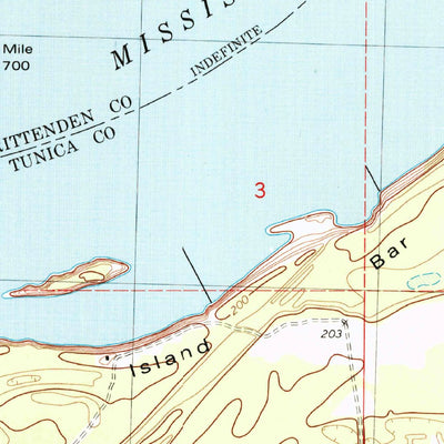 United States Geological Survey Robinsonville, MS-AR (1981, 24000-Scale) digital map