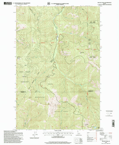 United States Geological Survey Rochat Peak, ID (1996, 24000-Scale) digital map