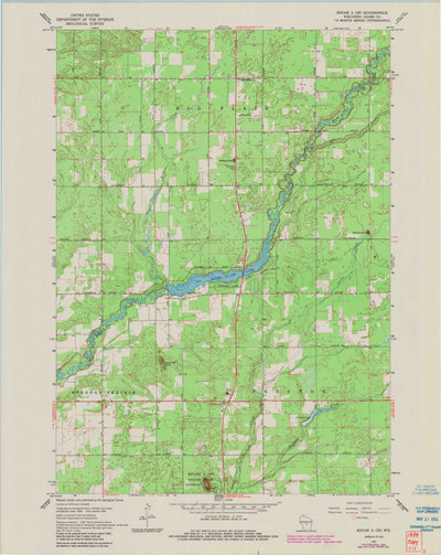 United States Geological Survey Roche A Cri, WI (1967, 24000-Scale) digital map