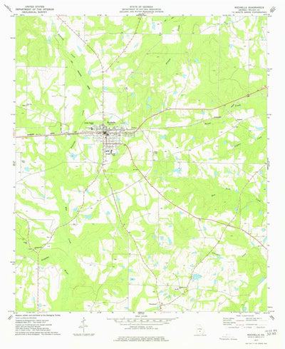 United States Geological Survey Rochelle, GA (1977, 24000-Scale) digital map