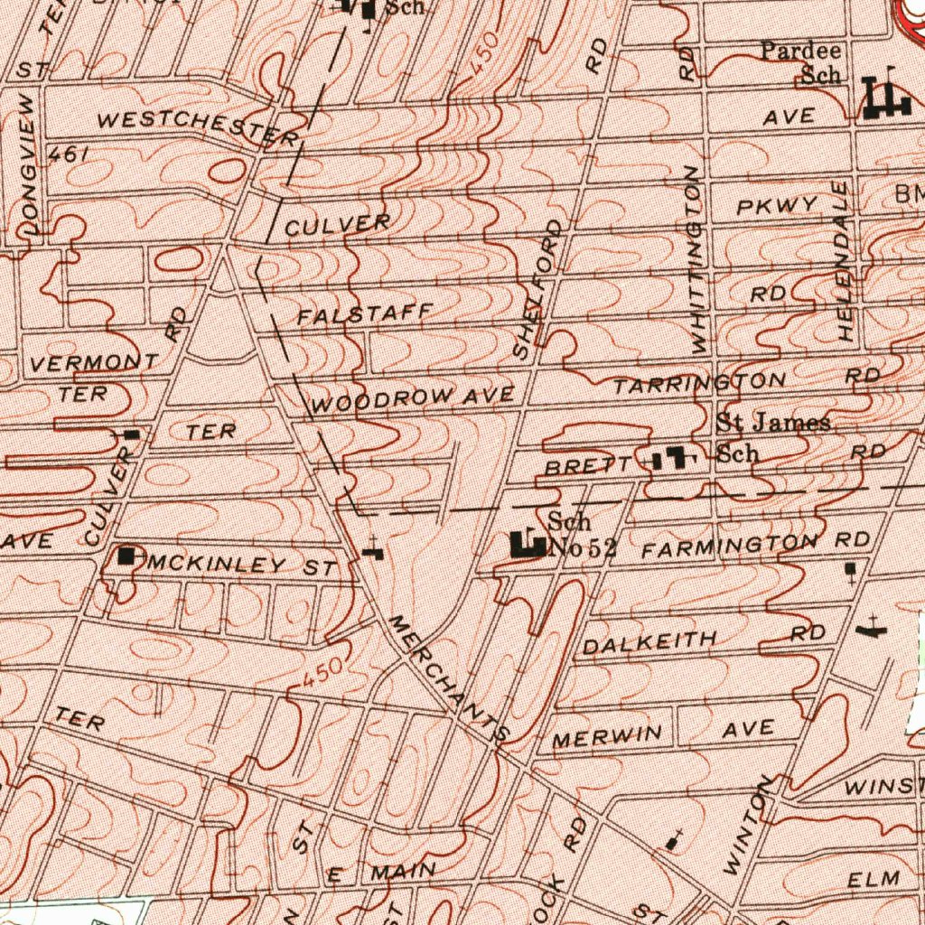 Rochester East, NY (1971, 24000-Scale) Map by United States Geological ...