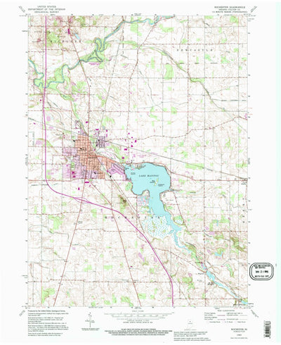 United States Geological Survey Rochester, IN (1992, 24000-Scale) digital map
