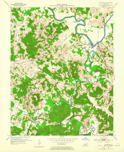United States Geological Survey Rochester, KY (1953, 24000-Scale) digital map
