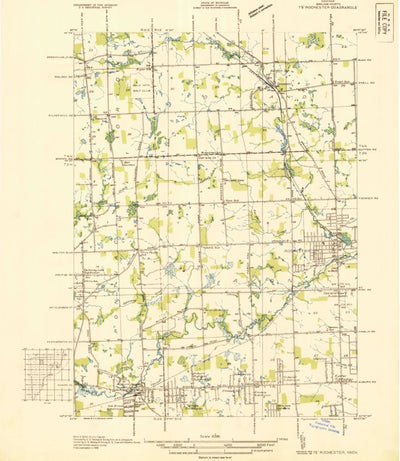 United States Geological Survey Rochester, MI (1936, 31680-Scale) digital map