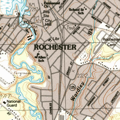 United States Geological Survey Rochester, NH-ME (1983, 24000-Scale) digital map