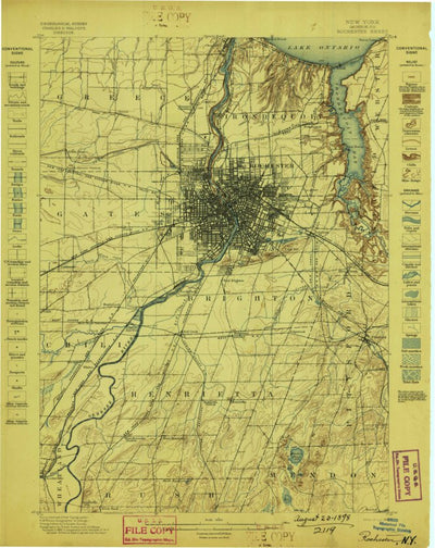 United States Geological Survey Rochester, NY (1898, 62500-Scale) digital map