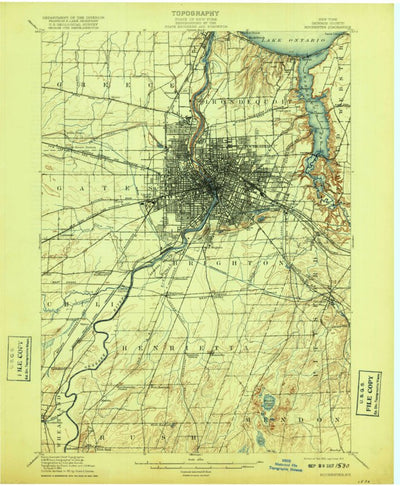 United States Geological Survey Rochester, NY (1912, 62500-Scale) digital map