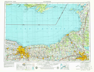 United States Geological Survey Rochester, NY (1961, 250000-Scale) digital map