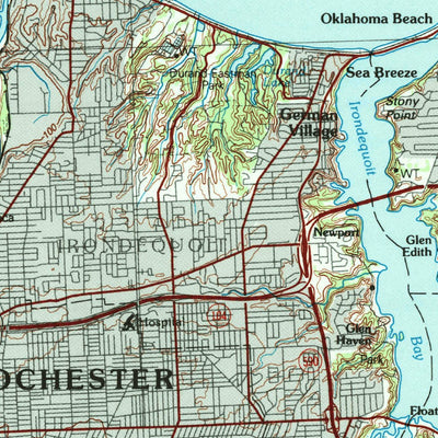 United States Geological Survey Rochester, NY (1984, 100000-Scale) digital map