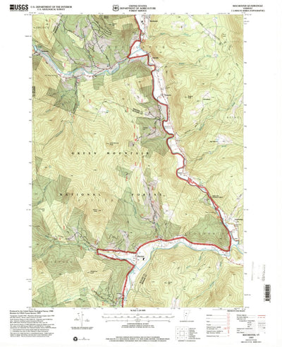 United States Geological Survey Rochester, VT (1997, 24000-Scale) digital map