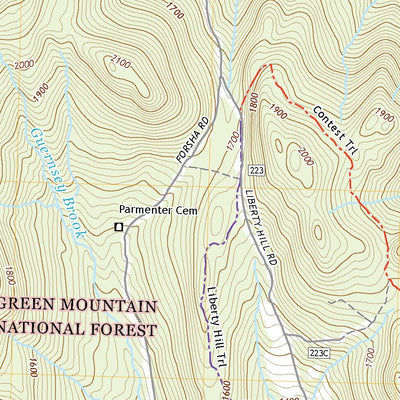 United States Geological Survey Rochester, VT (2021, 24000-Scale) digital map