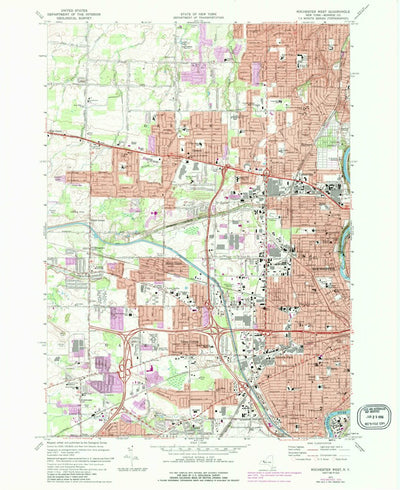 United States Geological Survey Rochester West, NY (1971, 24000-Scale) digital map