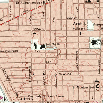 United States Geological Survey Rochester West, NY (1971, 24000-Scale) digital map