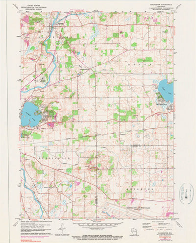 United States Geological Survey Rochester, WI (1960, 24000-Scale) digital map