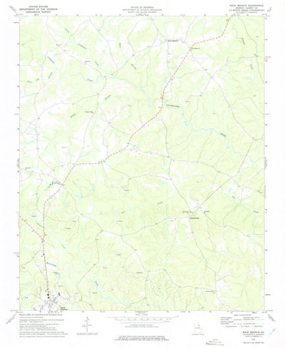 United States Geological Survey Rock Branch, GA (1972, 24000-Scale) digital map