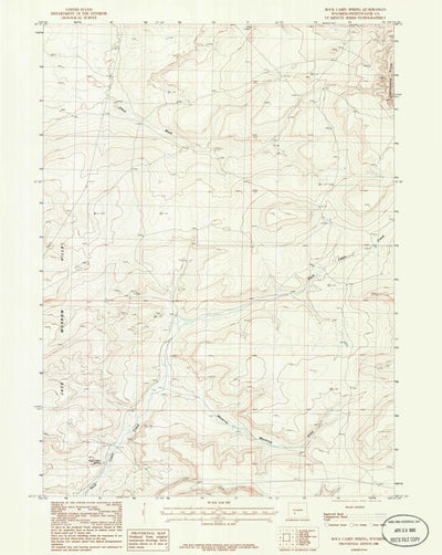 United States Geological Survey Rock Cabin Spring, WY (1986, 24000-Scale) digital map