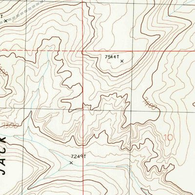 United States Geological Survey Rock Cabin Spring, WY (1986, 24000-Scale) digital map