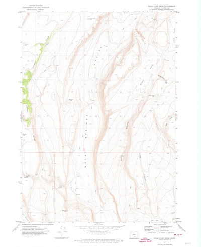 United States Geological Survey Rock Camp Draw, OR (1971, 24000-Scale) digital map