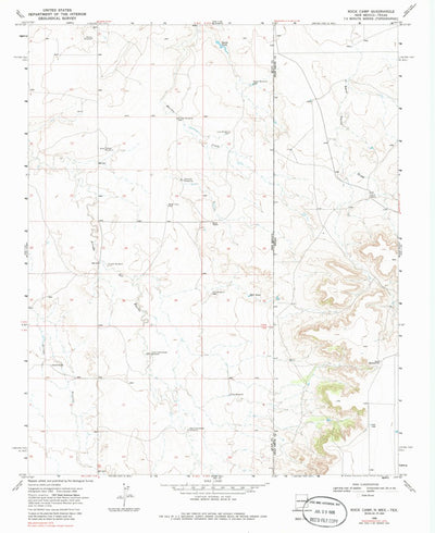 United States Geological Survey Rock Camp, TX-NM (1968, 24000-Scale) digital map