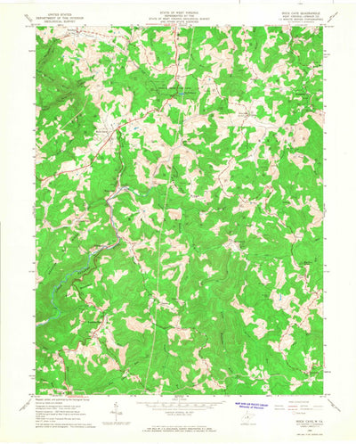 United States Geological Survey Rock Cave, WV (1966, 24000-Scale) digital map