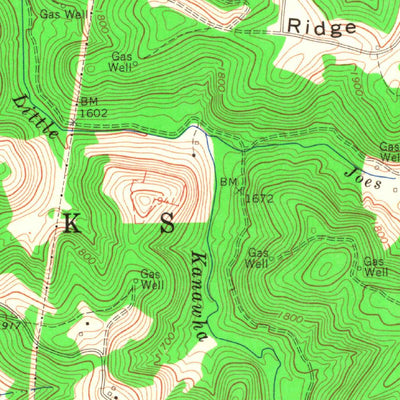 United States Geological Survey Rock Cave, WV (1966, 24000-Scale) digital map