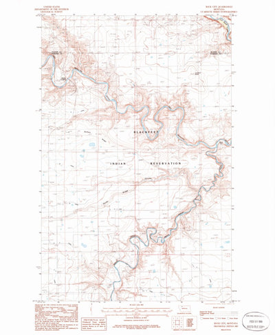 United States Geological Survey Rock City, MT (1985, 24000-Scale) digital map