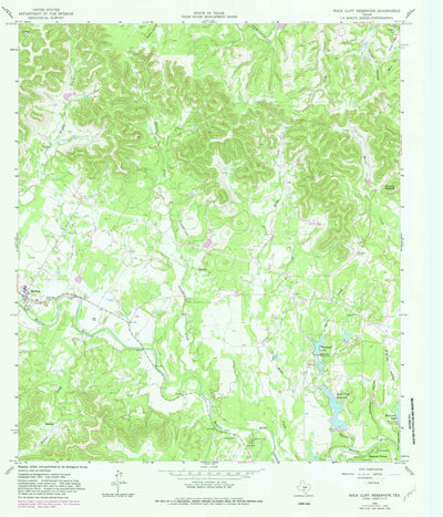 United States Geological Survey Rock Cliff Reservoir, TX (1964, 24000-Scale) digital map