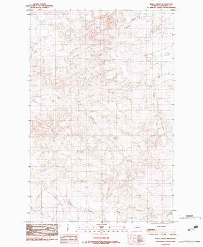 United States Geological Survey Rock Creek, MT (1983, 24000-Scale) digital map
